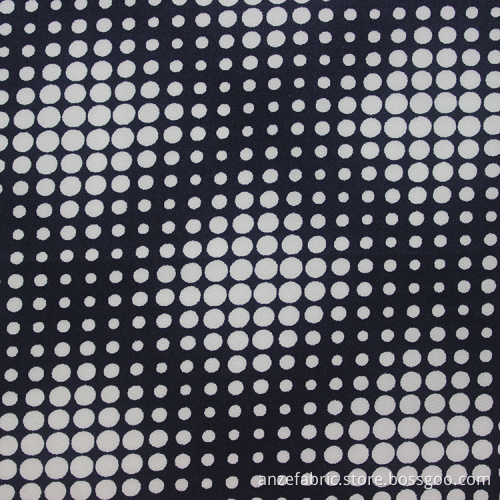 Black white polka dot 100% cotton sateen fabric